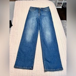 High rise bootcut jeans